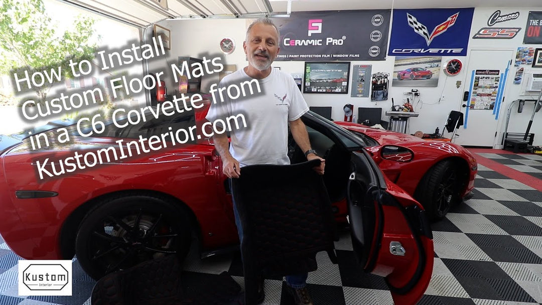Corvette C6 Honeycomb Leather Floor Mat Installation by @THECORVETTECHANNEL