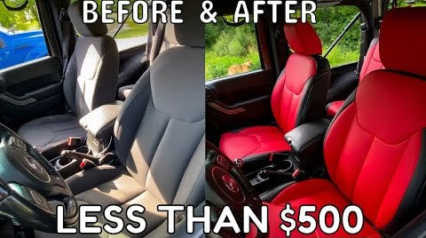 2013-18 Jeep Wrangler JK Seat Cover Installed by @JUSTINHAWKSMITH