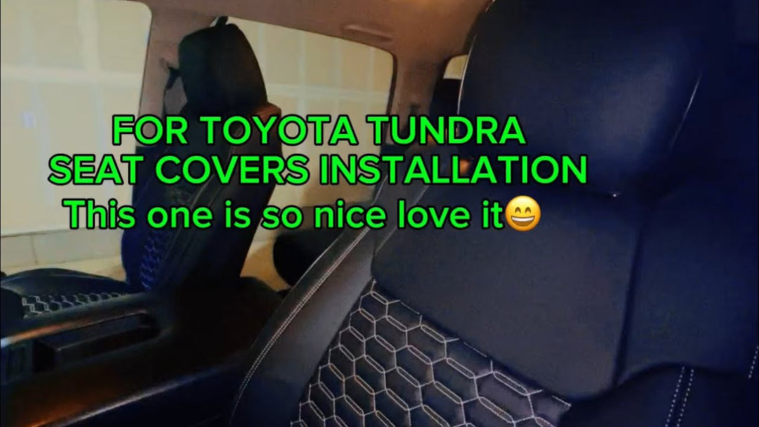 Toyota Tundra Custom Leather Seat Cover Installation by @DrewFagonMotors