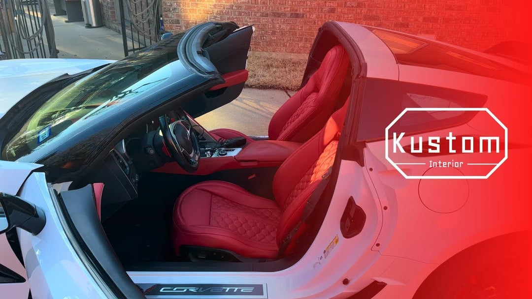 Corvette C7 Custom Seat Upholstery Installation @kobyspurgin