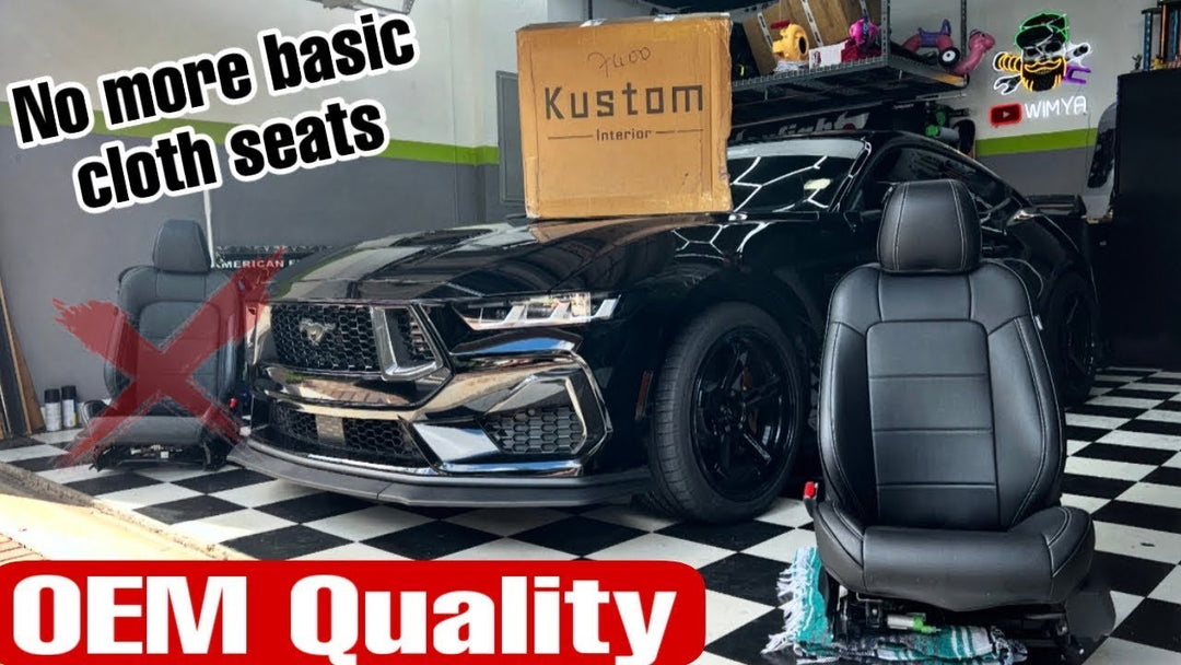 2015+ Ford Mustang Seats with Kustom Upholstery Installation! @Wimya