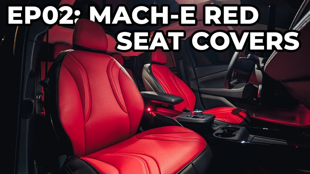 2021+ Mustang Mach-E Custom Leather Seat Covers Installed by @ItsEricVenzon