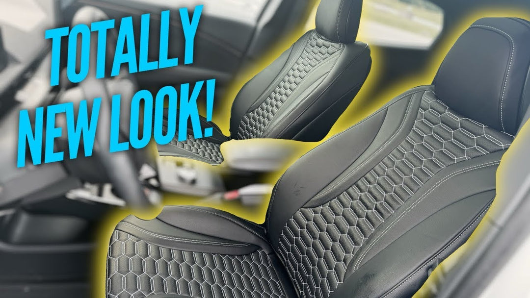 Mustang Mach-E Custom Hex Stitch Seats Installation @Zander13Productions‬