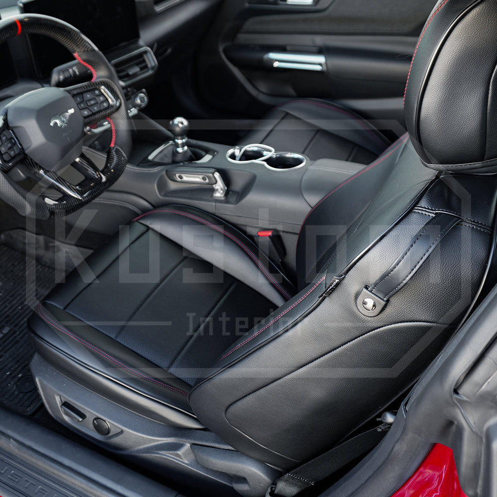 2015-23 Ford Mustang Coupe Leather Seat Covers