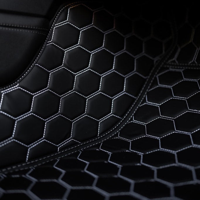 2015+ Ford Mustang Honeycomb Leather Floor Mat