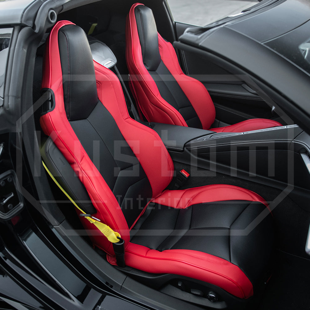 Corvette C8 GT1 Custom Leather Seat Cover Kit