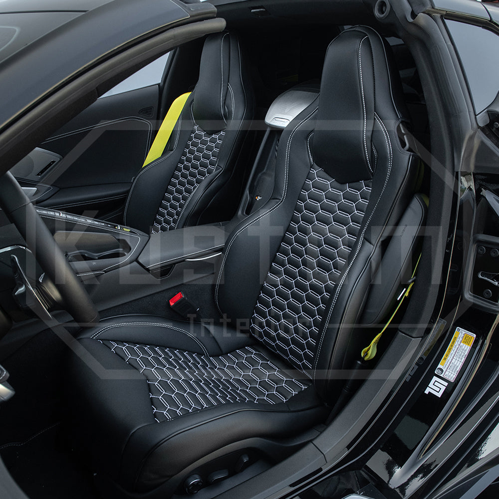 Corvette C8 GT1 Custom Leather Seat Cover Kit