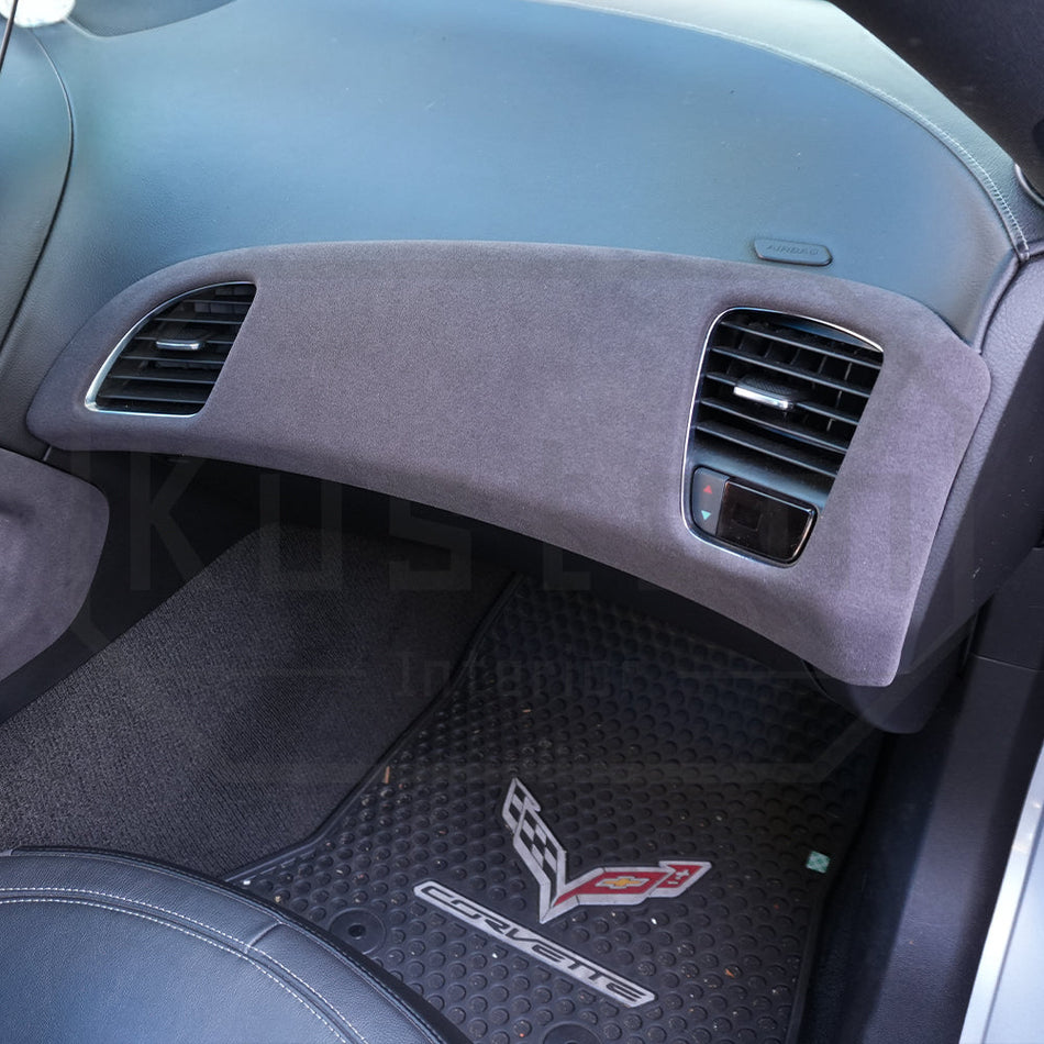 Corvette C7 Suede Leather Passenger Dashboard Air Vent Panel Trim