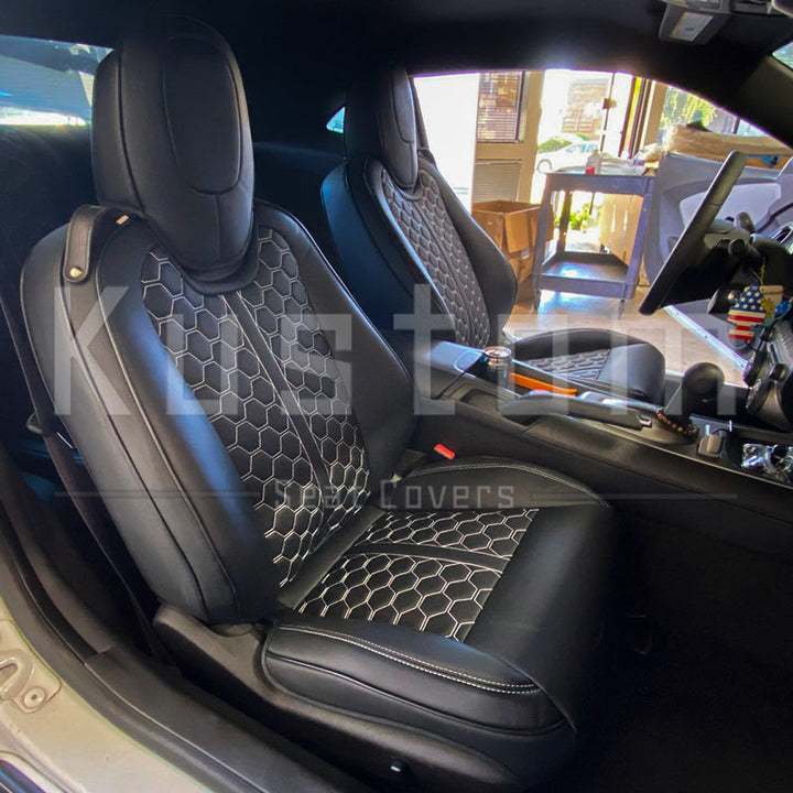5th Gen Camaro Convertible Custom Leather Seat Covers