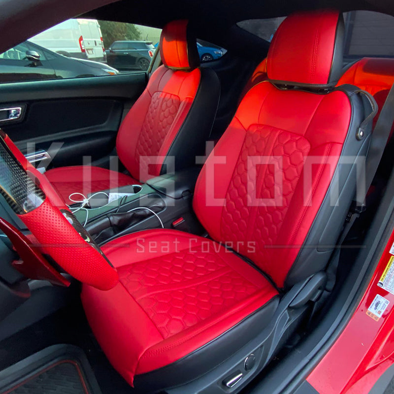2015-23 Ford Mustang Coupe Leather Seat Covers