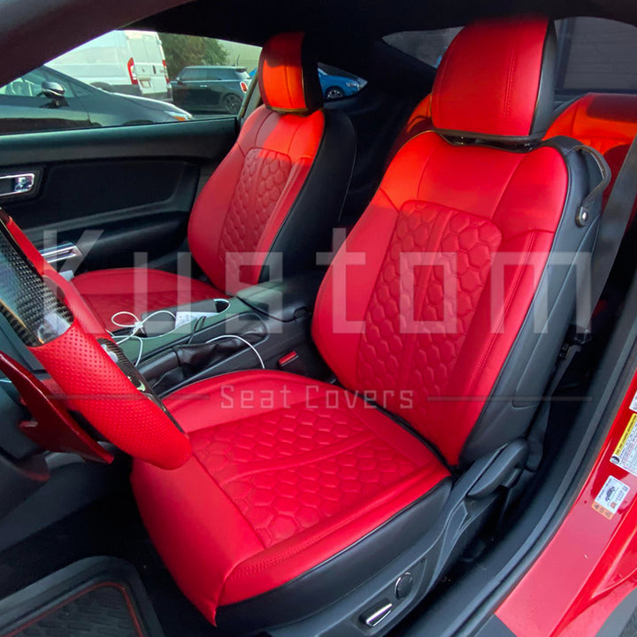 2015-23 Ford Mustang Coupe Leather Seat Covers