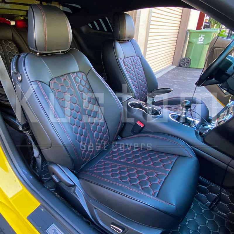 2015-23 Ford Mustang Coupe Leather Seat Covers