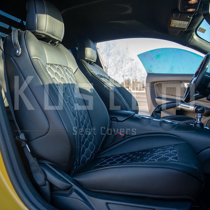 2015-23 Ford Mustang Coupe Leather Seat Covers
