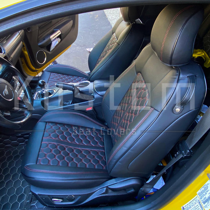 2015-23 Ford Mustang Coupe Leather Seat Covers