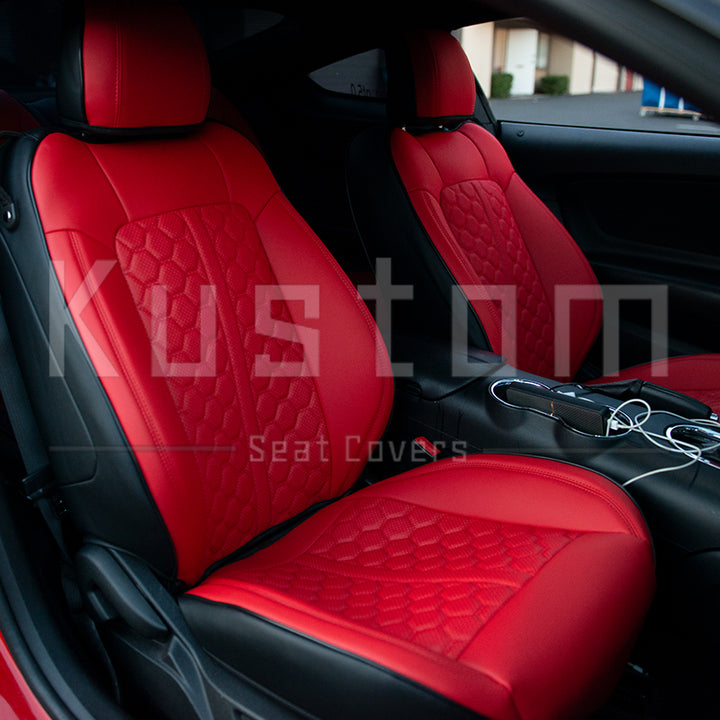 2015-23 Ford Mustang Coupe Leather Seat Covers