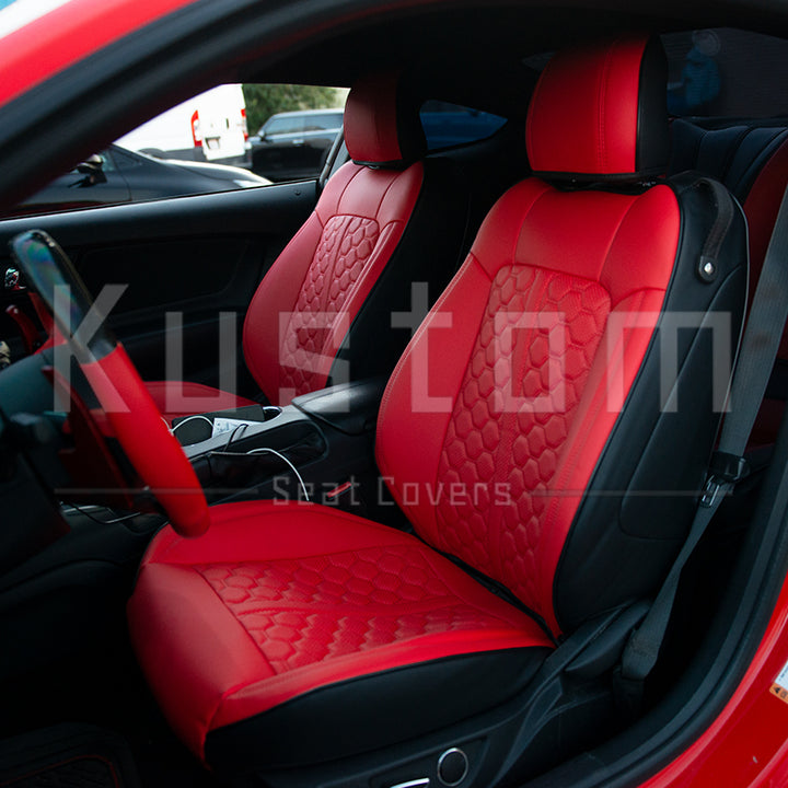 2015-23 Ford Mustang Coupe Leather Seat Covers