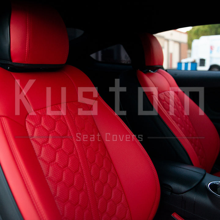 2015-23 Ford Mustang Coupe Leather Seat Covers