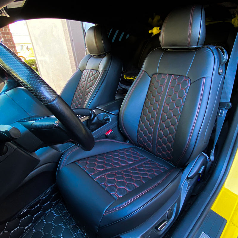 2015-23 Ford Mustang Coupe Leather Seat Covers