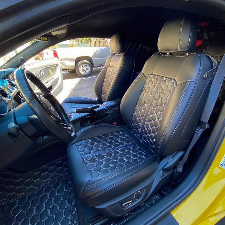 2015-23 Ford Mustang Coupe Leather Seat Covers
